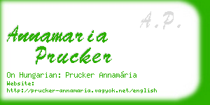 annamaria prucker business card